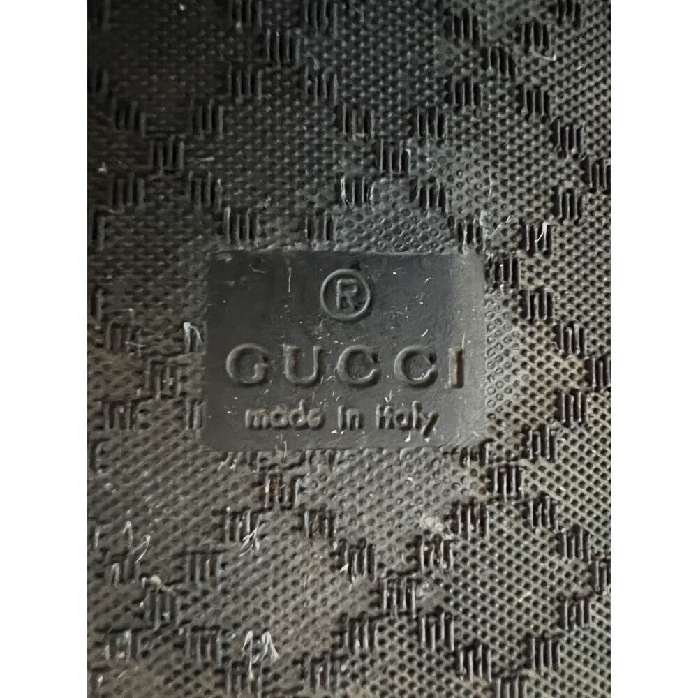 Gucci Guccissi Mens Size 8.5‎ Leather Low Top GG Stripe Made in Italy Sneakers - Picture 13 of 13